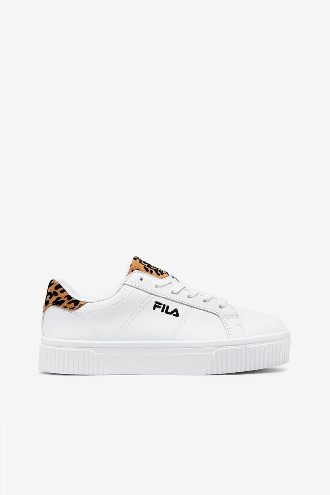 Fila Panache 19 Leopard White Sneakers Womens - NZ 36150-MELI